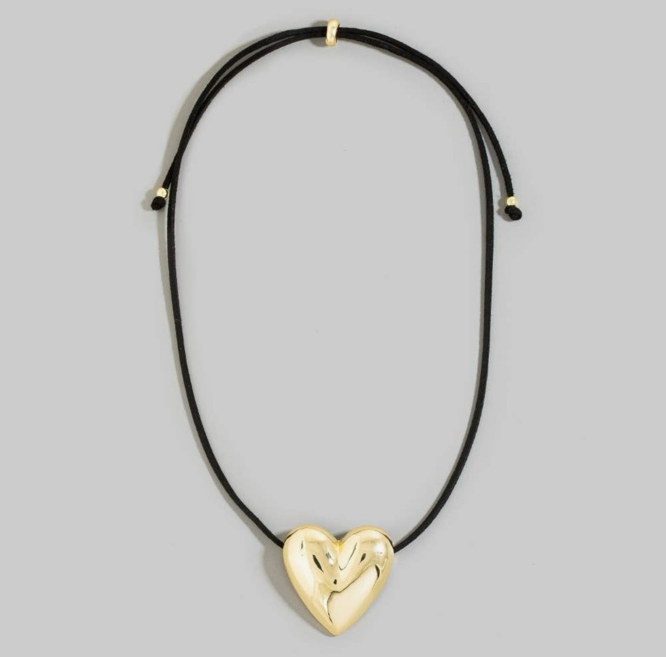 Large Heart Pendant Adjustable Necklace