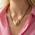 Large Heart Pendant Adjustable Necklace