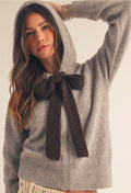 The Allie Bow Knit Hoodie