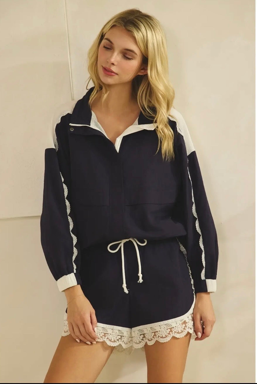Navy Track Jacket