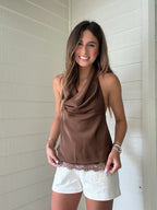 The Presley Cowl Neck Tank