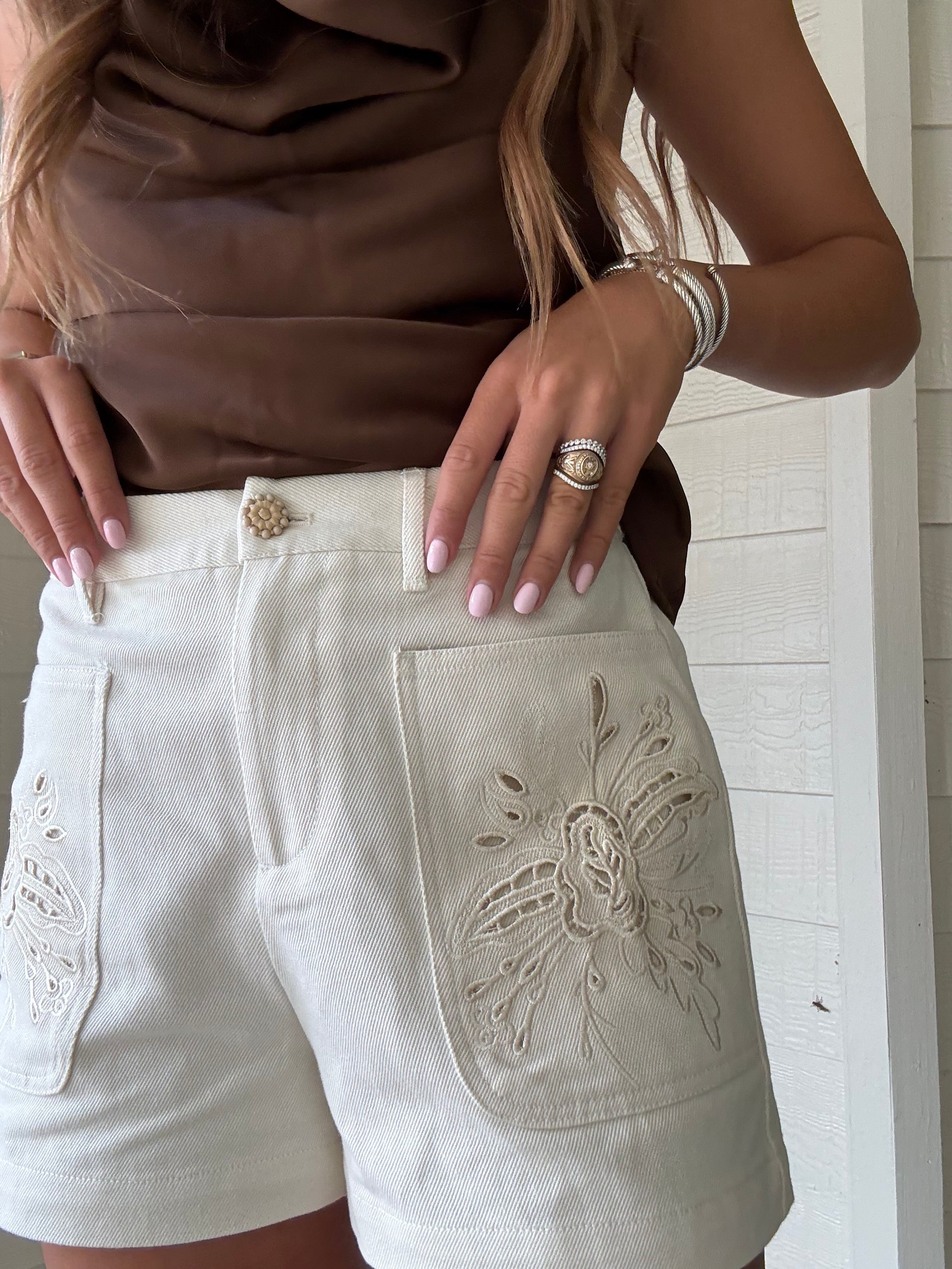 The Terra Embroidered Shorts