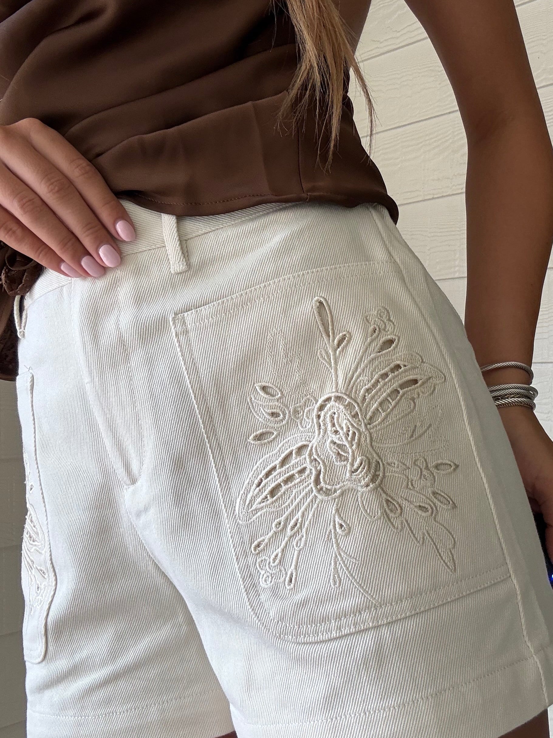 The Terra Embroidered Shorts