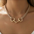Horsebit Cord Necklace