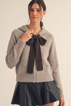 The Allie Bow Knit Hoodie